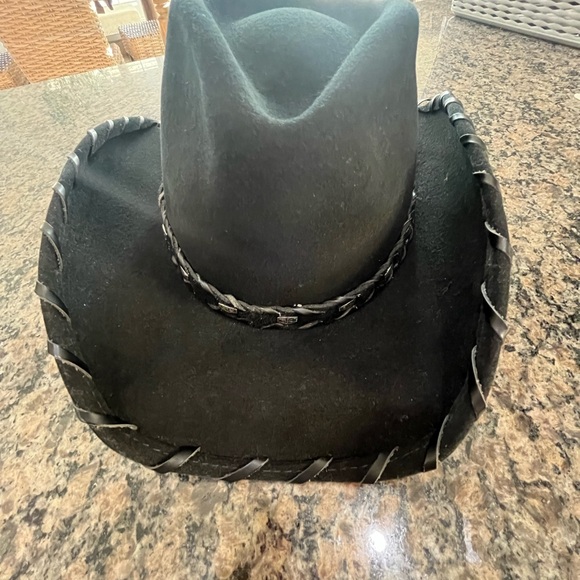 Bullhide Montecarlo Felt Black Western Hat with Braided Detail - Picture 1 of 7